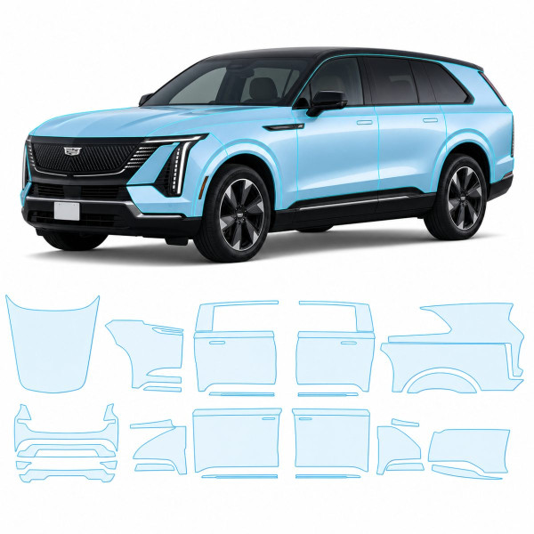 Антигравийная защитная бронепленка по лекалам для Cadillac Vistiq EV 2025- полный кузов