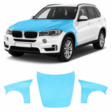 Антигравийная защитная бронепленка по лекалам для BMW X5 F15 2013-2018 - капот и передние крылья