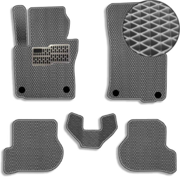 Килимки в салон EVA для Skoda Octavia A5 2004-2013 (Металевий підп'ятник) Сірі 5 шт