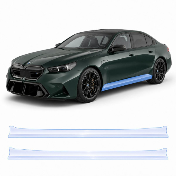 Антигравийная защитная бронепленка по лекалам для BMW M5 G90 2024- нижняя зона кузова пороги