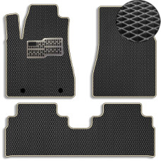 Килимки в салон EVA для Lexus RX 350 2003-2009 з підп'ятником Чорні-Бежовий кант 5 шт