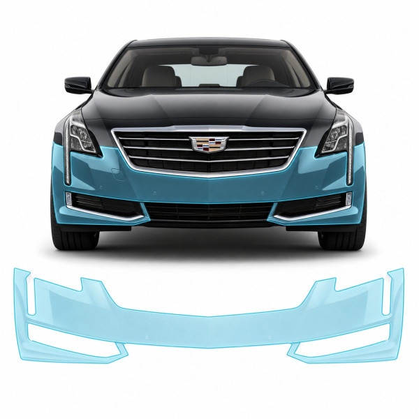 Антигравійна захисна бронеплівка за лекалами для Cadillac CT6 I 2016-2018 - передній бампер