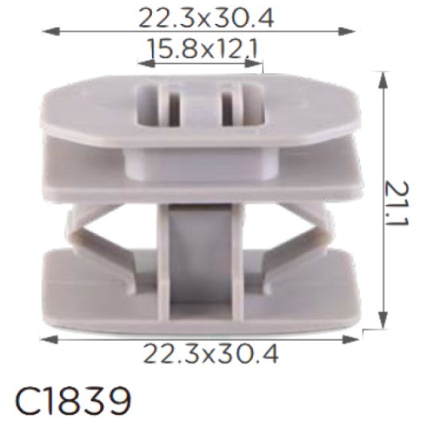 Клипса крепления молдинга порогов FORD OPEL (6G1Z5410182A 6G1Z-5410182-A 12492) C1839