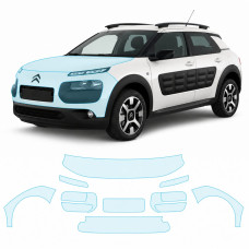 Антигравійна захисна бронеплівка за лекалами для Citroen C4 Cactus I 2014-2017 - передня частина авто (капот бампер крила))