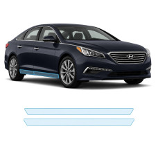 Антигравийная защитная бронепленка по лекалам для Hyundai Sonata LF 2014-2017 - нижняя зона кузова пороги