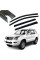 Дефлектори вікон вітровики Benke для Toyota PradoFJ120 / Lexus GX470 2002- Антихром (Тенмний Молдинг Нержавіюча сталь 3D)