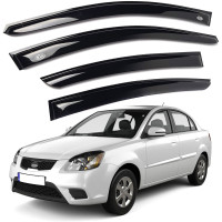 Дефлекторы окон ветровики Kia Rio Седан 2005-2011 Voron Glass