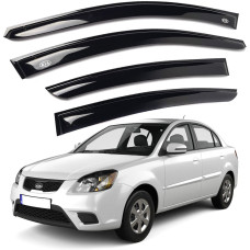 Дефлекторы окон ветровики Kia Rio Седан 2005-2011 Voron Glass