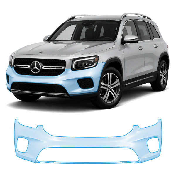 Антигравийная защитная бронепленка по лекалам для Mercedes-Benz GLB X247 2019-2023 - передний бампер