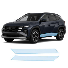 Антигравийная защитная бронепленка по лекалам для Hyundai Tucson NX4 facelift 2024- нижняя зона кузова пороги