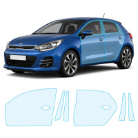 Антигравійна захисна бронеплівка за лекалами для Kia Rio UB facelift 2015-2017 - зони дверей і стійки вікон