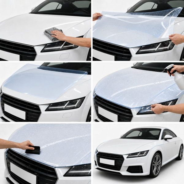 Антигравійна захисна бронеплівка за лекалами для Audi TT 8S 2014-2023 - задні ліхтарі стопи