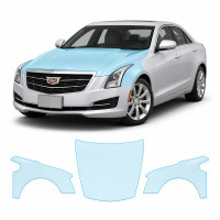 Антигравийная защитная бронепленка по лекалам для Cadillac ATS I 2013-2019 - капот и передние крылья