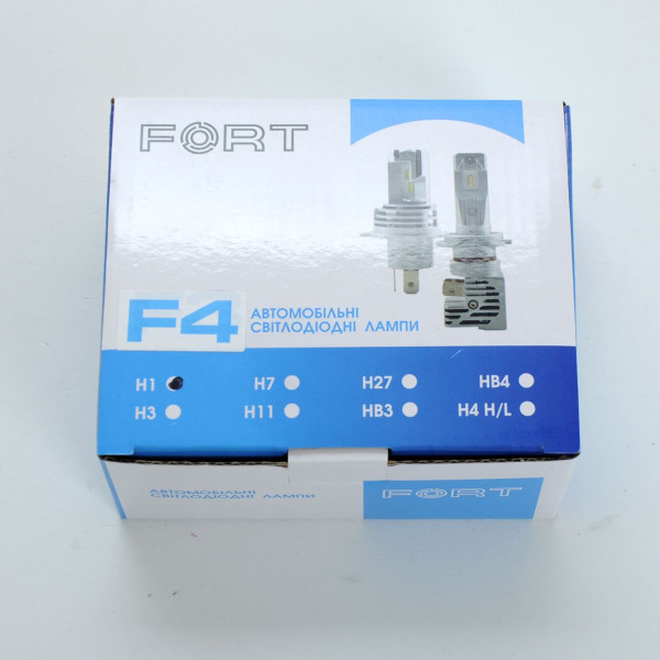 LED лампи автомобільні FORT F4MINI H1 4000Lm / CSP / 6000K / IP65 / 9-16V / 25W / радіатор + кулер / 2шт
