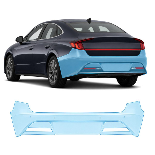 Антигравійна захисна бронеплівка за лекалами для Hyundai Sonata DN8 2019-2022 - задній бампер