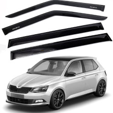 Дефлектори вікон вітровики Skoda Fabia III 2014-2021 Хечбек Скотч 3M Voron Glass