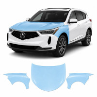 Антигравийная защитная бронепленка по лекалам для Acura RDX TC1 facelift 2022 - капот и передние крылья