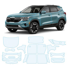 Антигравийная защитная бронепленка по лекалам для Kia Seltos SP2 facelift 2023- полный кузов