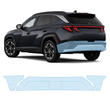 Антигравийная защитная бронепленка по лекалам для Hyundai Tucson NX4 facelift 2024- задний бампер
