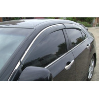 Дефлекторы окон ветровики Lexus RX 350 / 400 2003-2009 С Хром молдингом