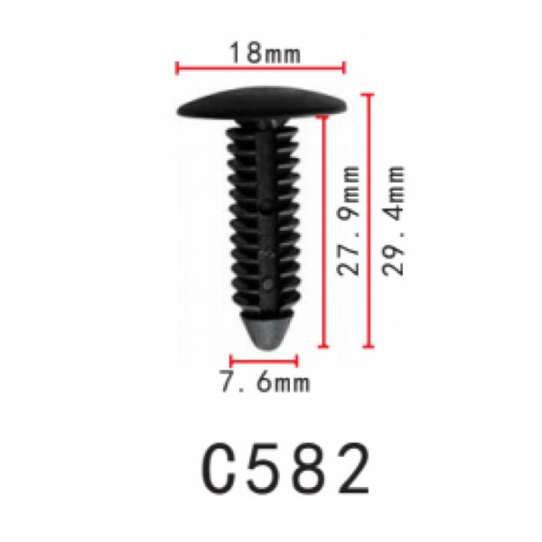 Клипса крепления для обшивки Honda Hummer Lincoln Opel Saturn Ford, Chevrolet Dodge Chrysler Ford (C0582)