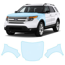 Антигравійна захисна бронеплівка за лекалами для Ford Explorer (US) V 2011-2019 - капот і передні крила