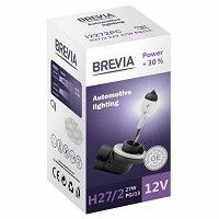 Автолампа галогенная Brevia + 30% / H27/2 / 27W / 12V / 1 шт (12272PC)