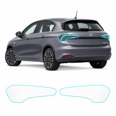 Антигравійна захисна бронеплівка за лекалами для Fiat Tipo II facelift 2021-2024 - задні ліхтарі стопи