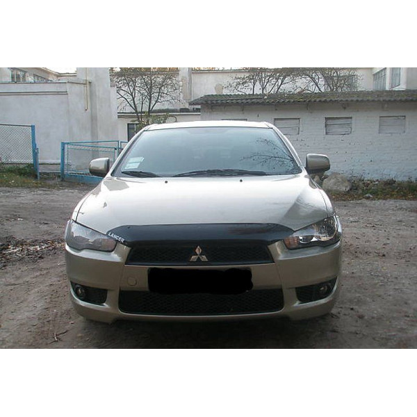Дефлектор капоту мухобійка для MITSUBISHI LANCER 2007 короткий