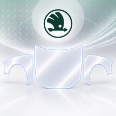 Антигравійна захисна бронеплівка за лекалами для Skoda Enyaq I 2020- капот і передні крила