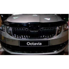 Дефлектор капоту мухобійка Skoda Octavia A7 2017-