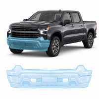Антигравийная защитная бронепленка по лекалам для Chevrolet Silverado IV facelift 2022- передний бампер