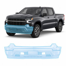 Антигравийная защитная бронепленка по лекалам для Chevrolet Silverado IV facelift 2022- передний бампер