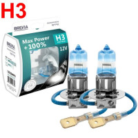 Автолампа галогенна Brevia Max Power +100% H3 3700K 12V 55W 2 шт (12030MPS)