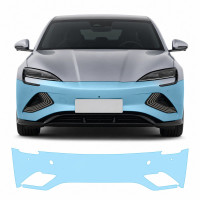 Антигравийная защитная бронепленка по лекалам для BYD Seal I 2022-2024 - передний бампер