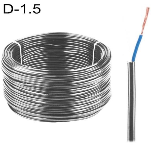 Провод автомобильный сечения D=1.5 мм² Серый 1 метр
