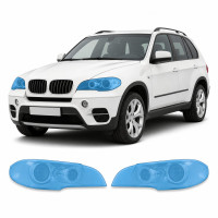 Антигравійна захисна бронеплівка за лекалами для BMW X5 E70 2006-2013 - оптика (фари та ПТФ)