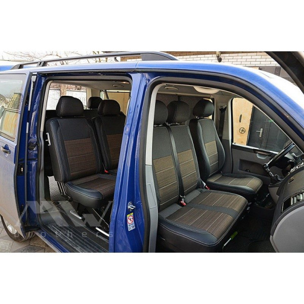 Авточехлы модельные MW Brothers для Volkswagen T 6 Caravelle ( 8 - 9 мест ) c 2011