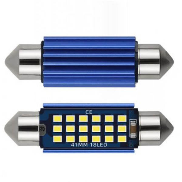 Світлодіод 12-24V Т11 41 мм SMD 15-2016 650Lm (Canbus Оманка) №117