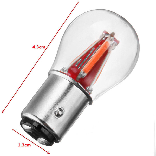 Автолампа світлодіодна LED 12/24V T25 R5W /P21W (BAY15d) Червоний Світло 1 шт №42