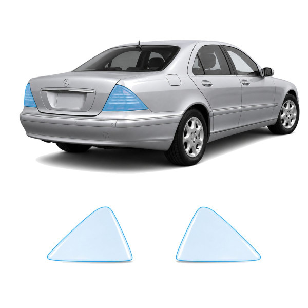Антигравийная защитная бронепленка по лекалам для Mercedes-Benz S-Class W220 facelift 2002-2005 - задние фонари стопы