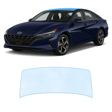 Антигравийная защитная бронепленка по лекалам для Hyundai Elantra CN7 2020-2023 - зона крыши