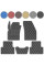 Коврики в салон для Volvo S 40 II 2004-2012 Седан Экокожа с подпятником 5 шт (Rombus)