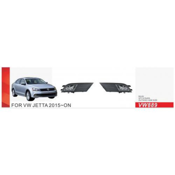 Протитуманні фари для Volkswagen Jetta VI 2014-2018 H8 12V 35W з проводкою Комплект (OEM: Left - 5C7941699P Right - 5C7941700P) (VW-889)
