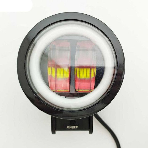 Світлодіодна додаткова LED фара / Далеке світло / Лінза з ДХО D-100мм / 10-30V / 20W / 7000K / 1 шт