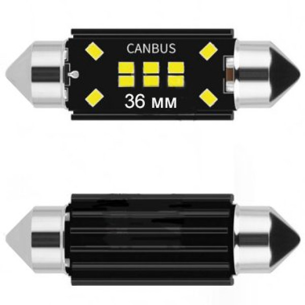 Светодиод 12-24V Т11 36 мм SMD 8-2016 160Lm (Canbus Обманка) №111