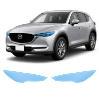 Антигравийная защитная бронепленка по лекалам для Mazda CX-5 KF 2017-2022 - оптика (фары и ПТФ)