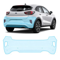 Антигравийная защитная бронепленка по лекалам для Ford Puma I 2019- задний бампер