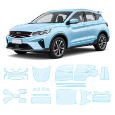 Антигравійна захисна бронеплівка за лекалами для Geely Coolray I facelift 2022- повний кузов