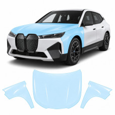 Антигравийная защитная бронепленка по лекалам для BMW iX I20 2021- капот и передние крылья
